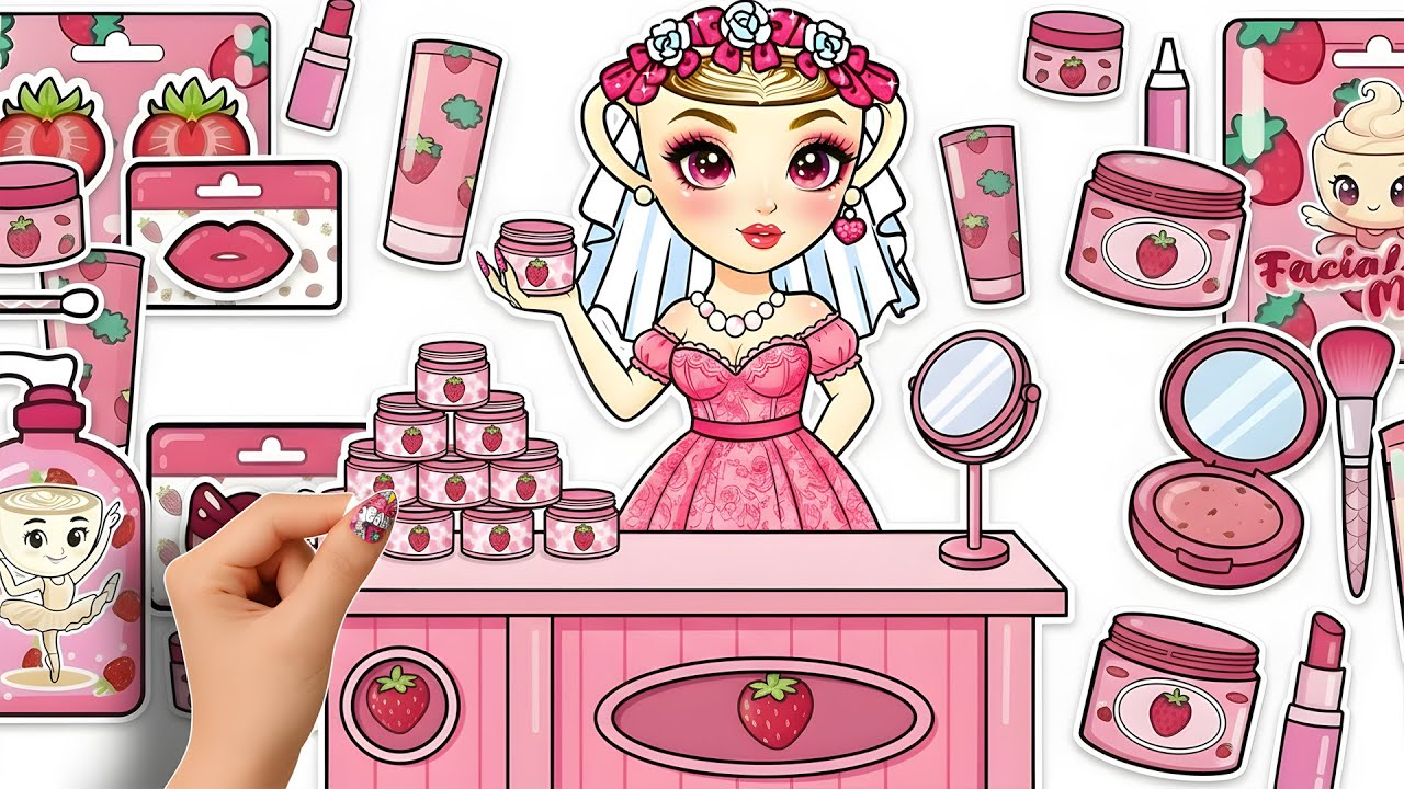 💋PAPER DIY❤️OMG So Many Strawberry Creams 😍🍓 Cappuccina | Remi DIY