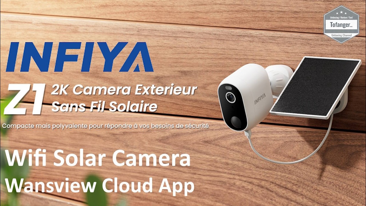 Камера Infiya Z1 Wi-Fi и солнечная батарея - облачное приложение Wansview - Android и iOS - 3MP 2K