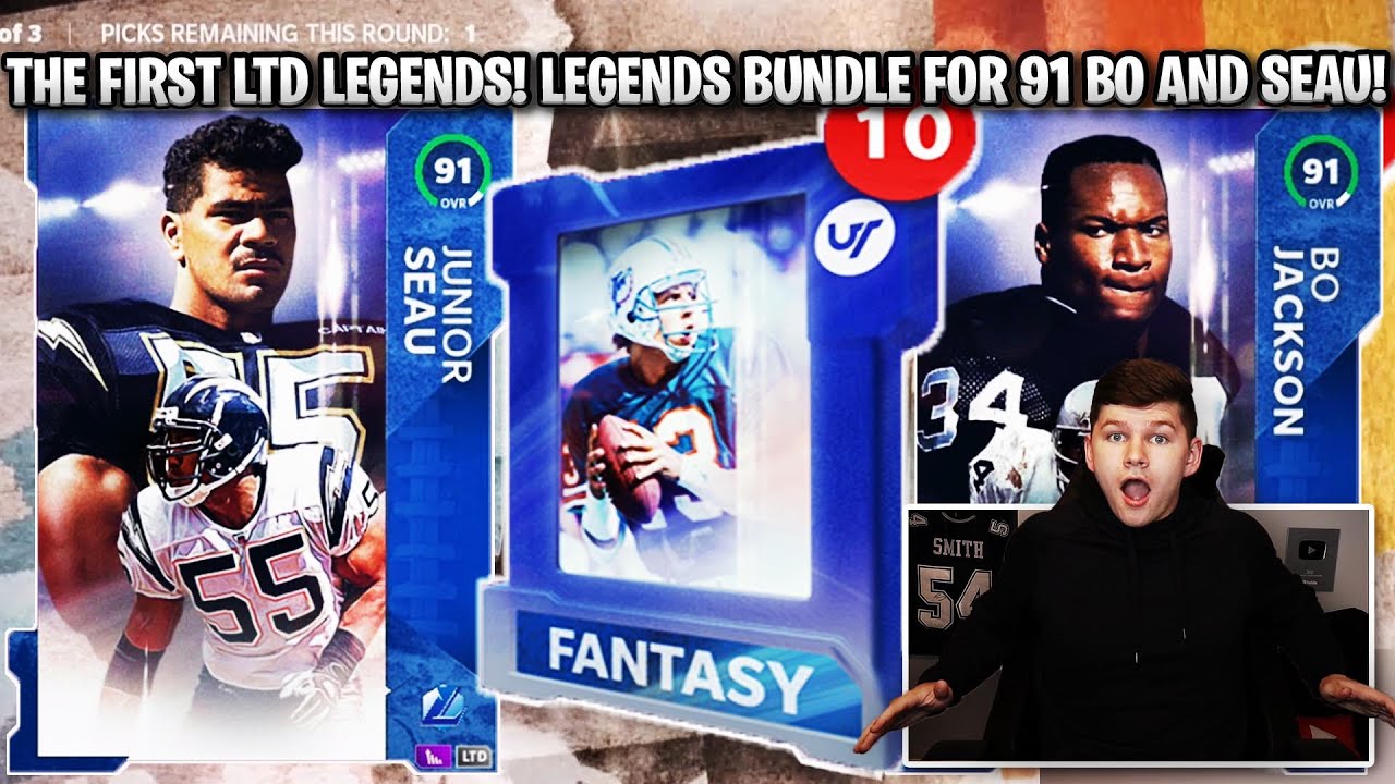 THE FIRST LTD LEGENDS! 91 BO JACKSON AND JUNIOR SEAU! LEGENDS BUNDLE! | MADDEN 21 ULTIMATE TEAM