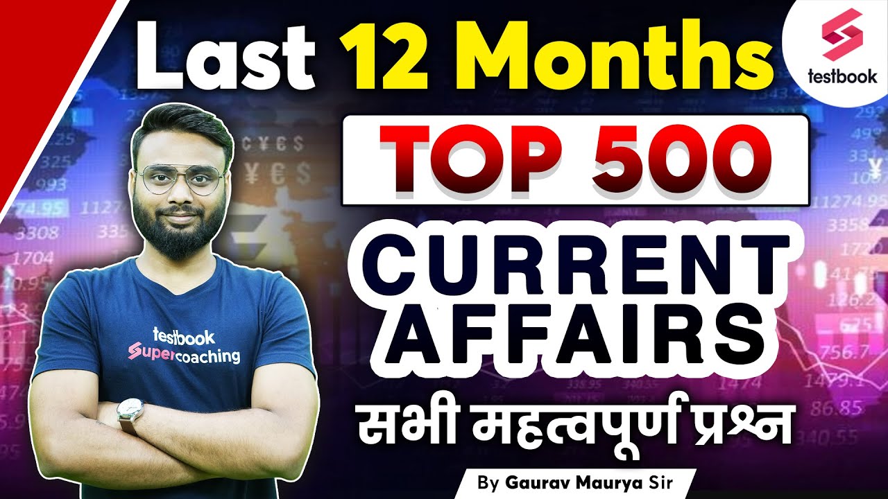 Last One Year Current Affairs 2022-23 | Top 500 Current Affairs MCQs For SSC CHSL | CA By Gaurav Sir