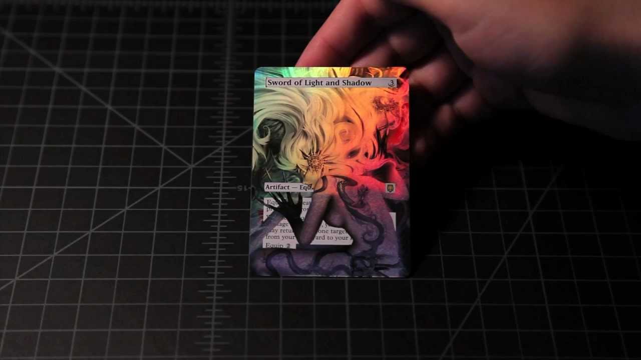 MTG FOIL ALTERED ART SWORD OF LIGHT & SHADOW  ♕ SPELLSCOOP.COM ♕