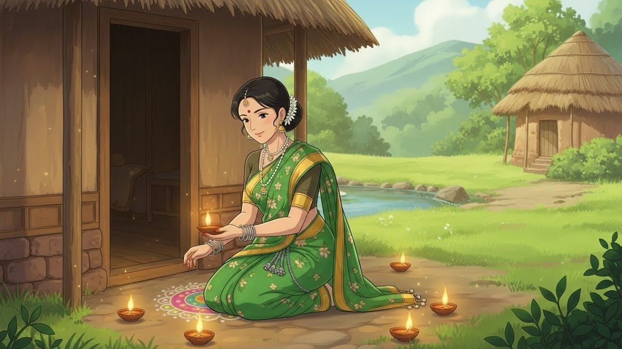 Indian Village Morning to Night Routine | Ghibli Inspired Calm Life
