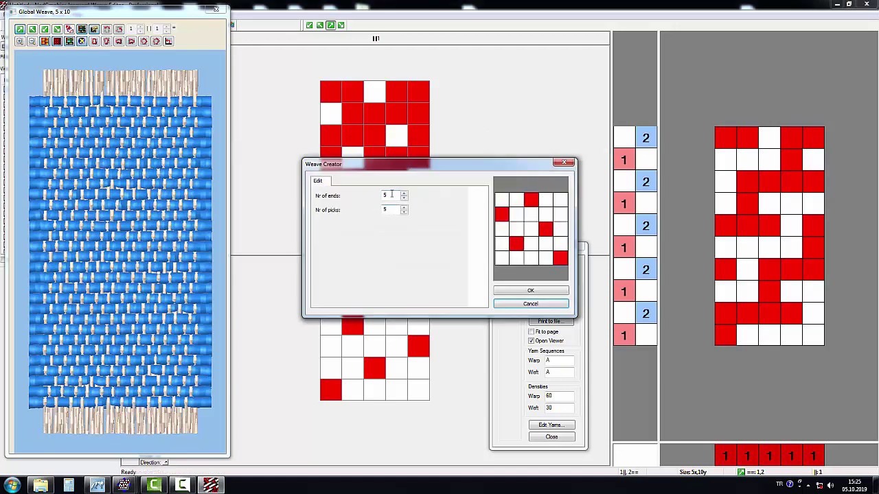 Dokuma örgüleri ile NedGraphics WeaveEditor