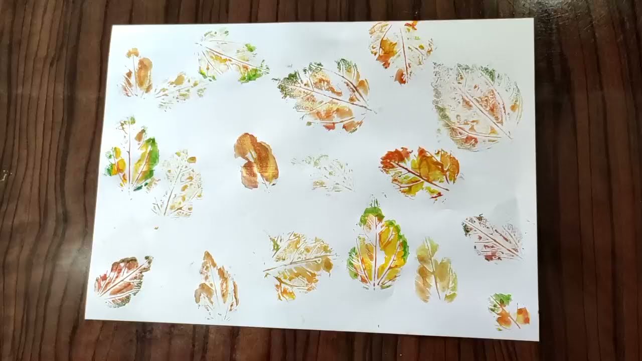 Leaf Impression Art | Leaf Imprints | Leaf Art | Crafarts