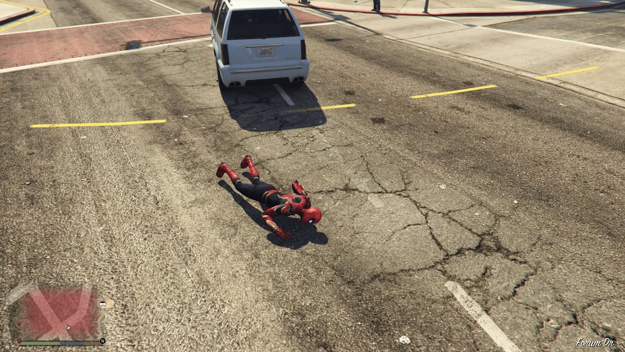 GTA 5 LIVE GAMEPLAY SPIDERMAN CHALTI CAR SE GIR GYA