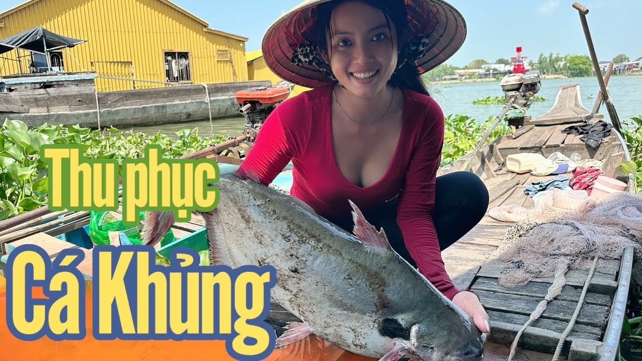 Cô Gái Quê ✅ Được anh Hai truyền nghề chài trên Xuồng và cái kết dính cá lớn