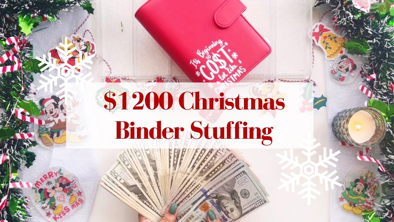 $1200  Christmas Binder Stuffing | Stuff, Save, and Be Merry 🎄