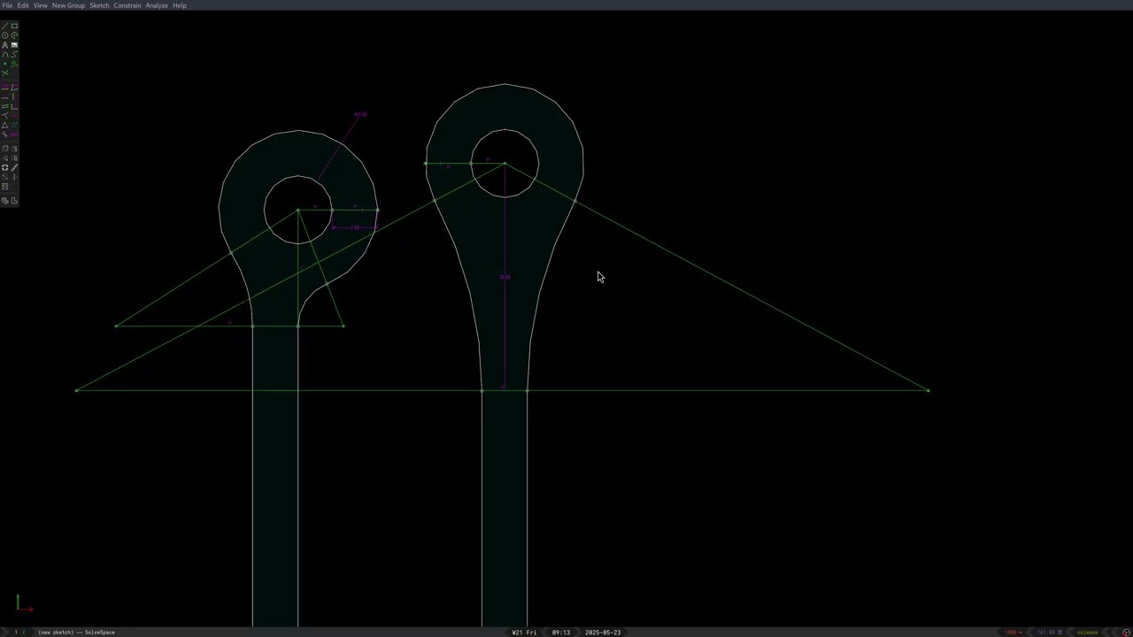 Using SolveSpace to design a clip