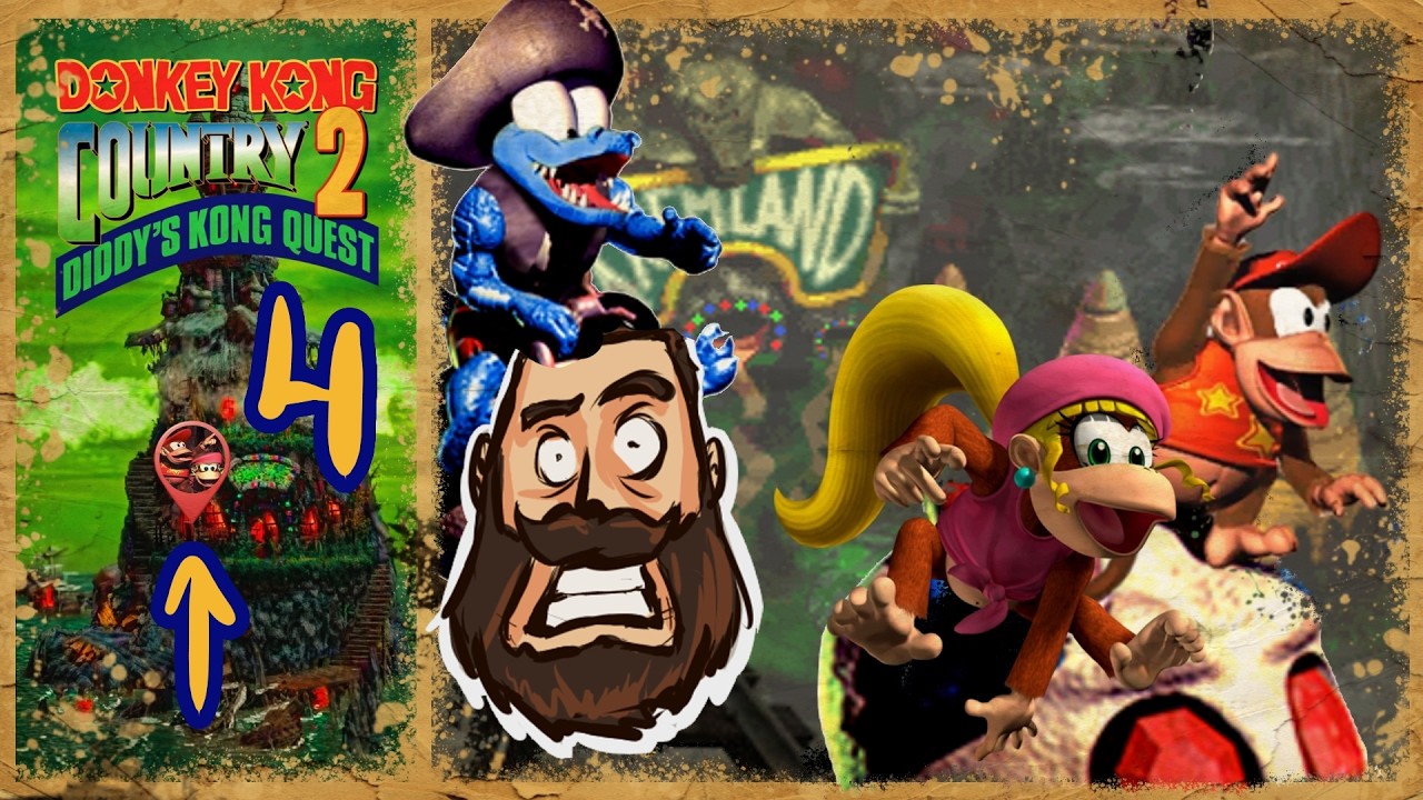 PARQUE DE DIVERSÕES DO INFERNO! 🎢🐝 | Donkey Kong 2 - Krazy Kremland (Mundo 4)