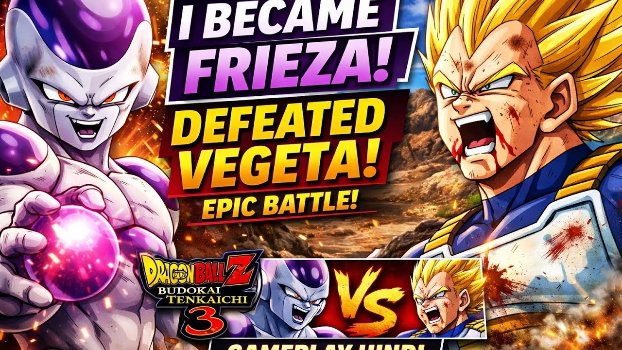 I Became Frieza 😈 and Defeated Vegeta | DBZ Budokai Tenkaichi 3 Gameplay Hindi