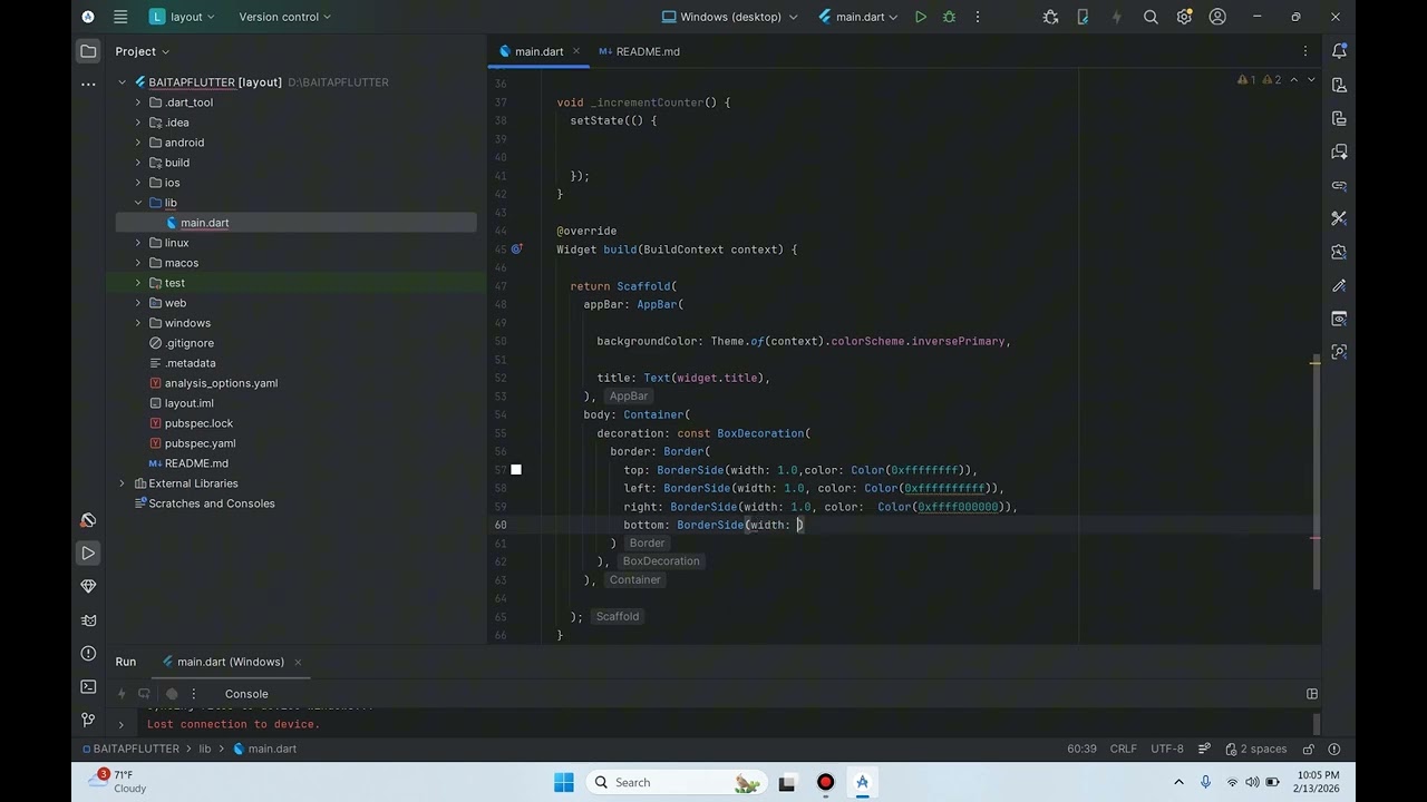 Layout Flutter