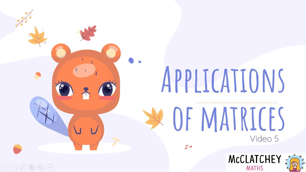 Video 5: Applications of Matrices