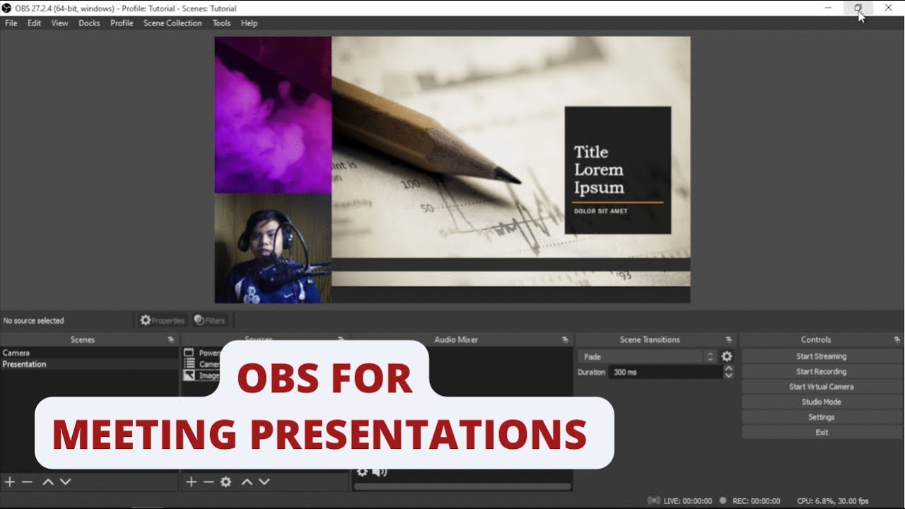 Better Presentations with OBS for Zoom Meetings, Google Meet, etc.