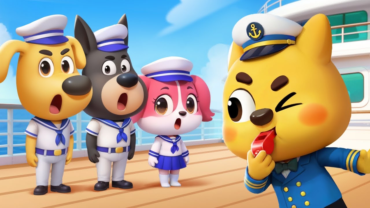 Little Captain | Learn about Jobs | Preschool Educational Cartoon | Sheriff Labrador