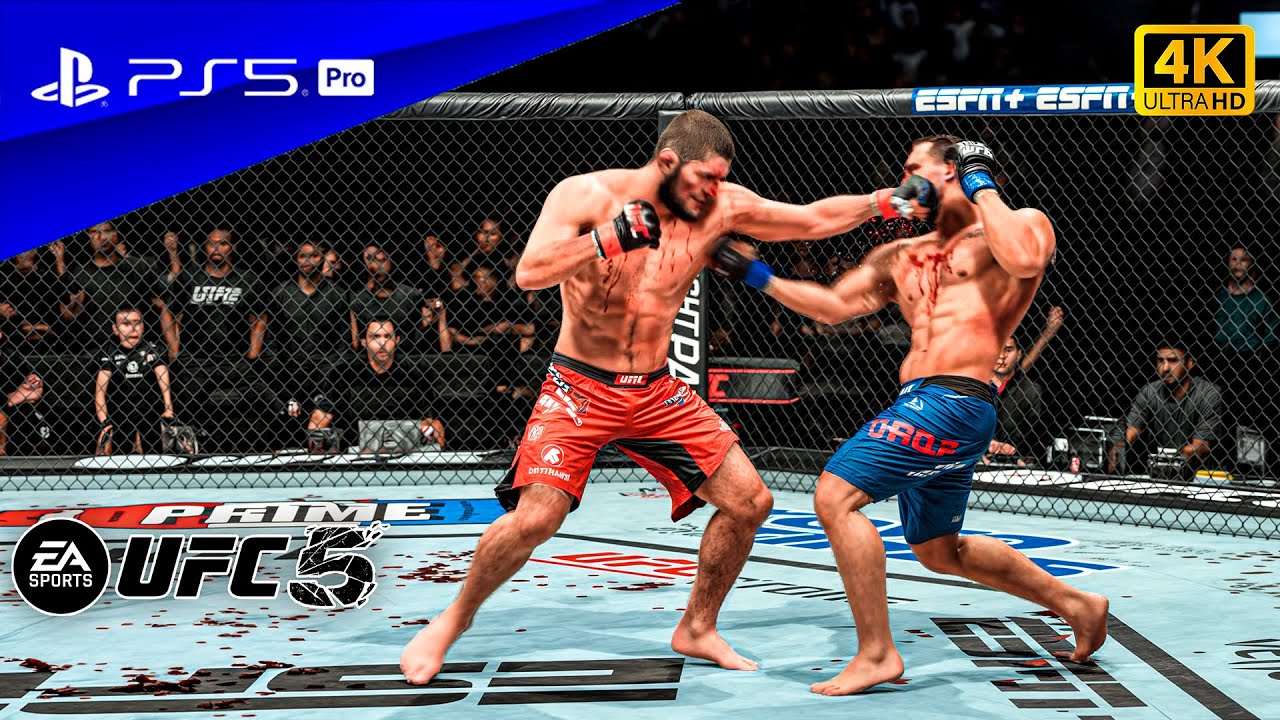 UFC 5 &mdash; Хабиб Нурмагомедов против Майкла Чендлера &mdash; полный бой за звание чемпиона UFC | PS5&trade; [4K60]