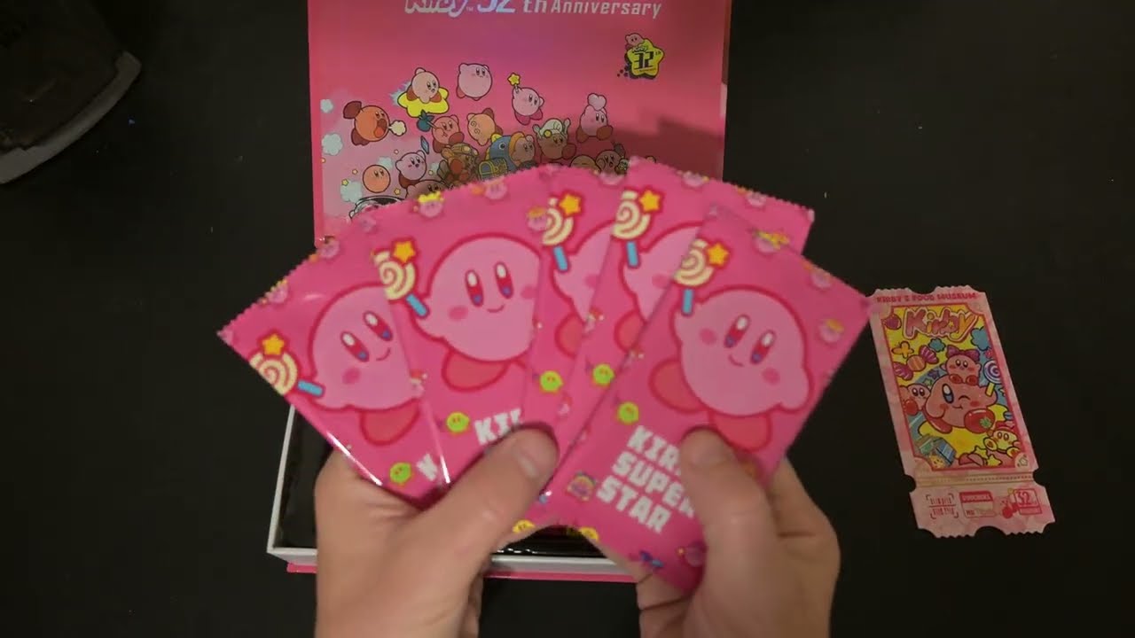 UNBOXING the 32th Anniversary Kirby! Super Star Trading cards Box