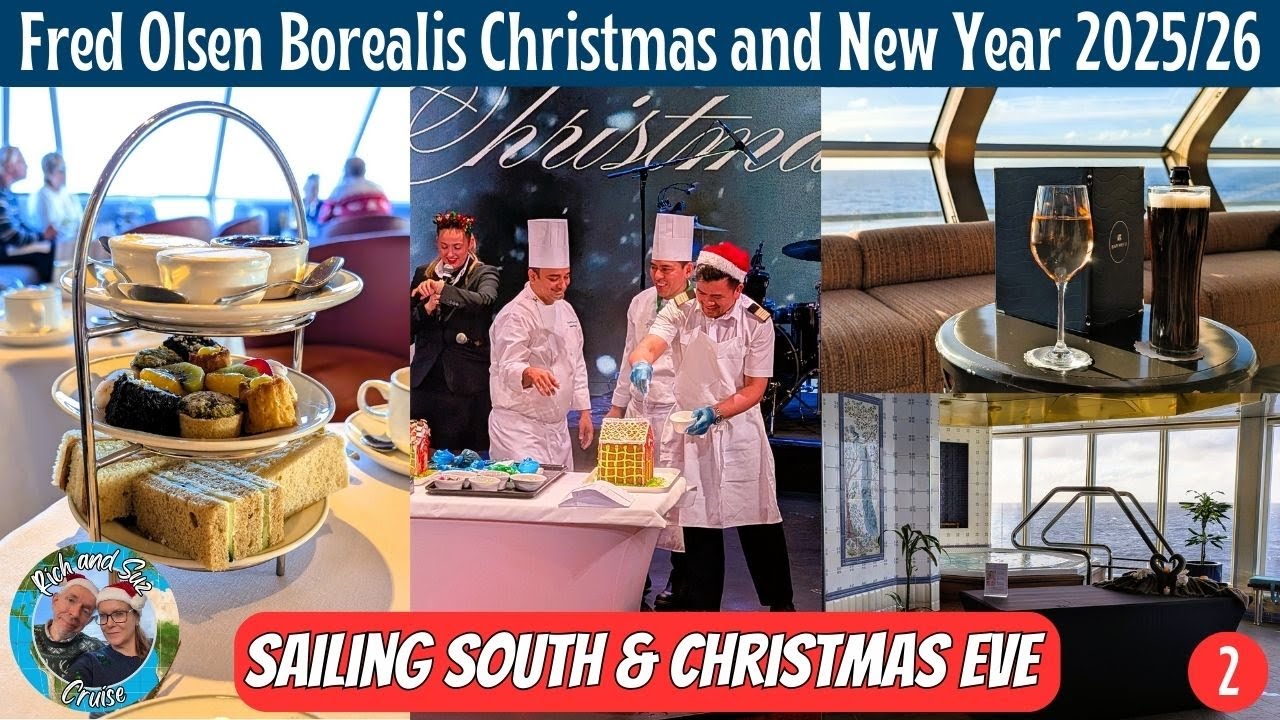 Fred Olsen Borealis Christmas Cruise Part 2. Bay of Biscay, Speciality Dining, Christmas Eve 2025