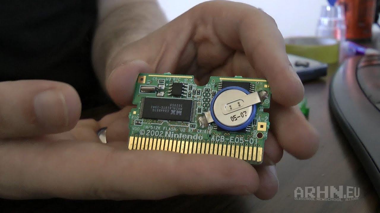 Wymiana baterii w kartridżu GBA