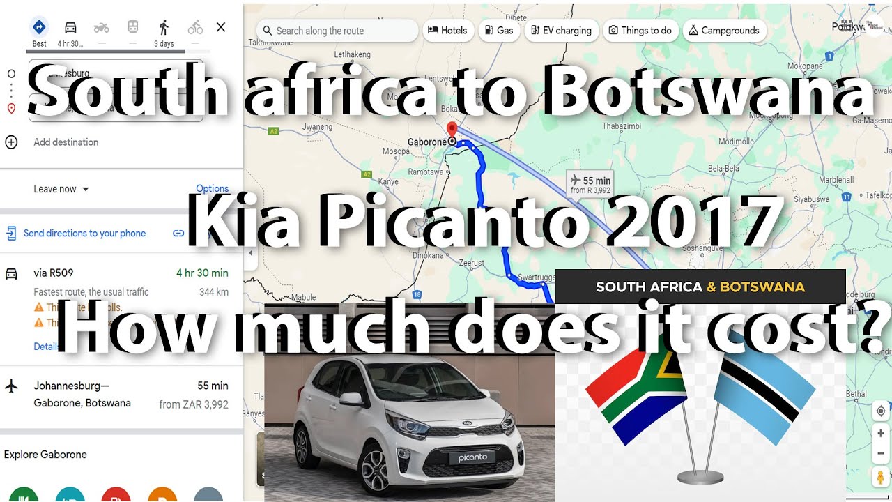 South Africa to Botswana Trip Cost in a Kia Picanto 2017 | In & Out Auto