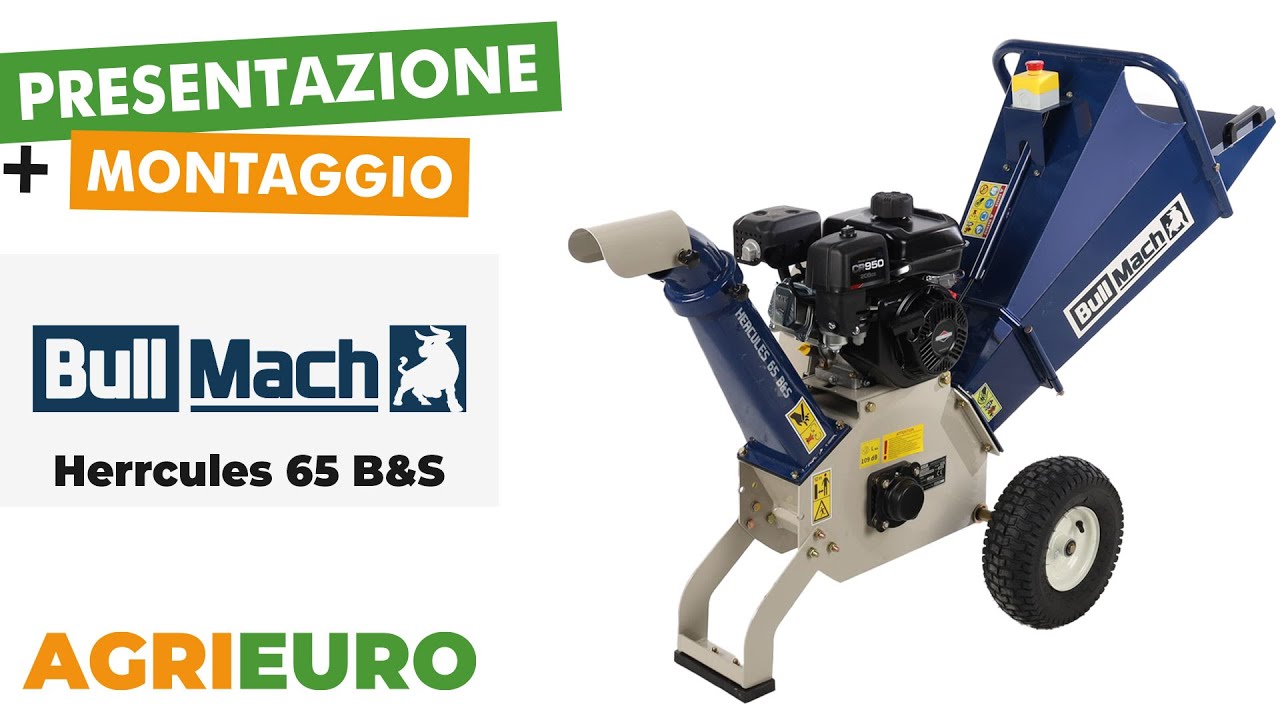 BullMach Hercules 65 B&S - Biotrituratore a scoppio - Presentazione e Montaggio