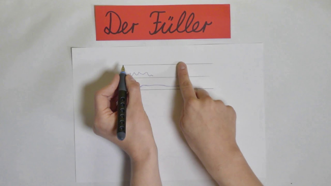 Der Füller - Füllerhaltung für Linkshänder
