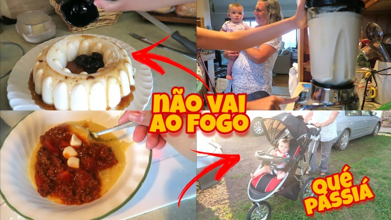 FAZENDO MANJA DE COCO E POLENTA COM CARNE MOÍDA - NOSSO DIA *aula de inglês*