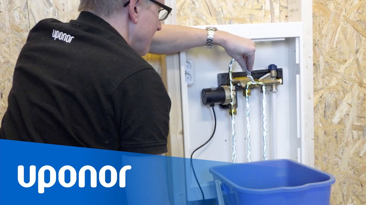 Uppfyllning och avluftning av pump- och shuntgrupp Push 12