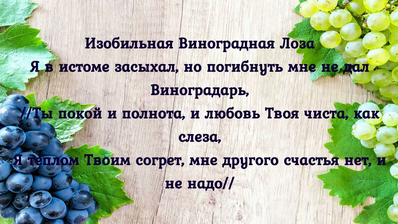 Изобильная Виноградная Лоза (фонограмма)