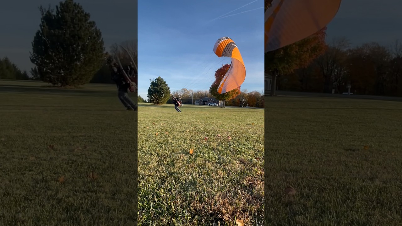 Fall Flying From Front Yard!#paramotor #dreambig  #dosomethingawesome