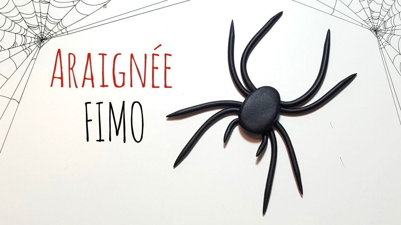 TUTO FIMO HALLOWEEN ARAIGN&Eacute;E / POLYMER CLAY SPIDER
