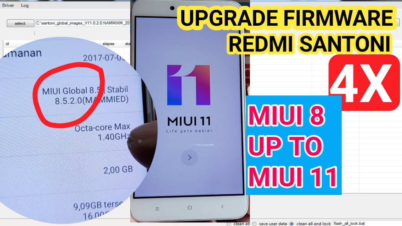 Upgrade Firmware redmi 4x santoni MIUI 8 UP TO MIUI 11