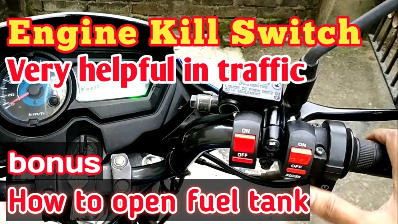 how to install engine kill switch in any bike and honda shine|how to open fuel tank|jump with me