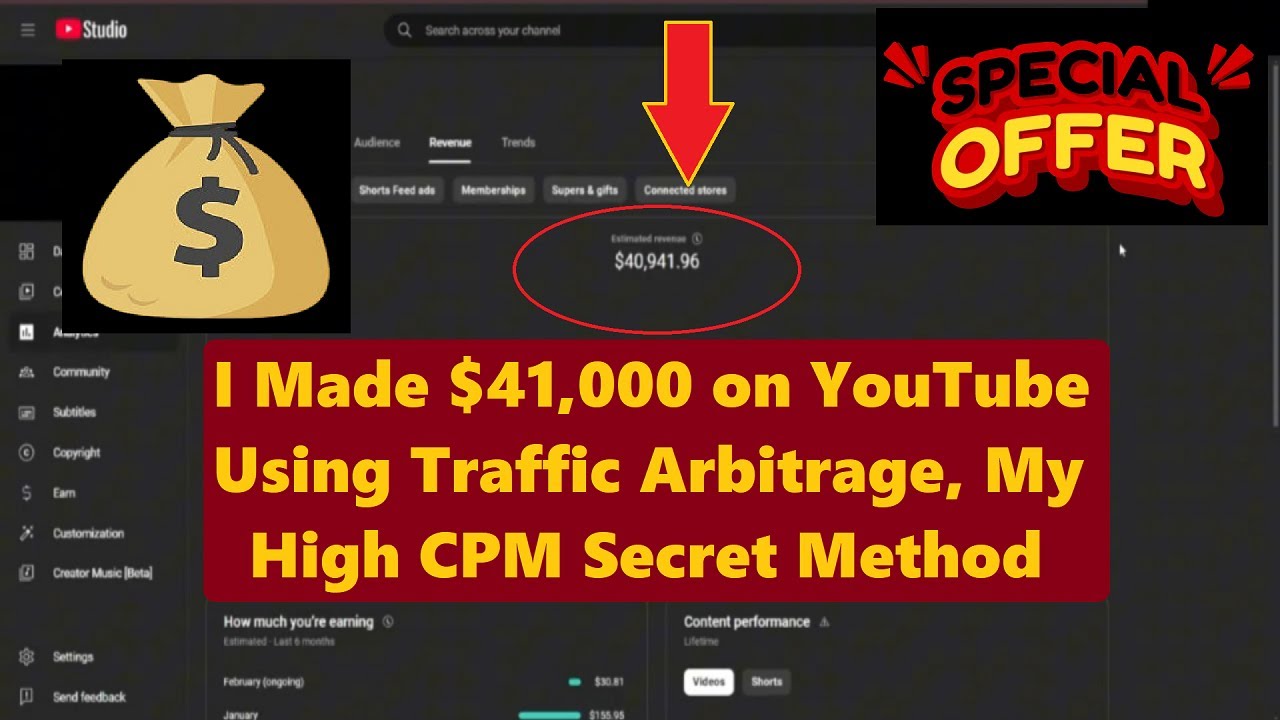 I Made $41,000 on YouTube in 6 Months Using Traffic Arbitrage, My High CPM Secret Method