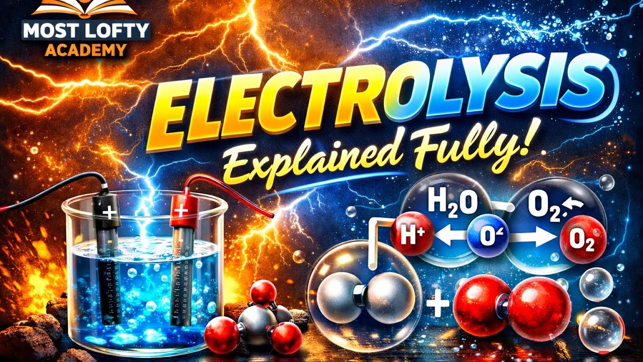 Electrolysis Explained Fully ⚡ | Complete Chemistry Breakdown