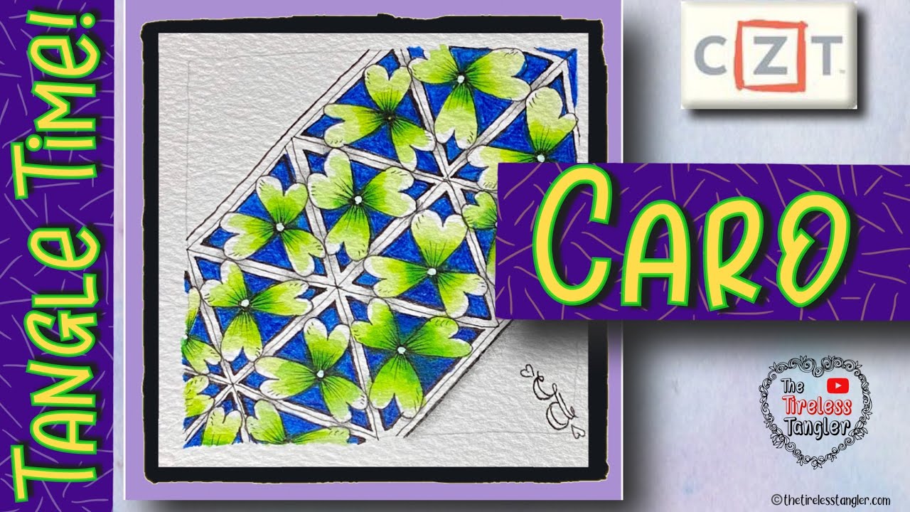 CARO || Tangle Time || Easy Zentangle ® Patterns