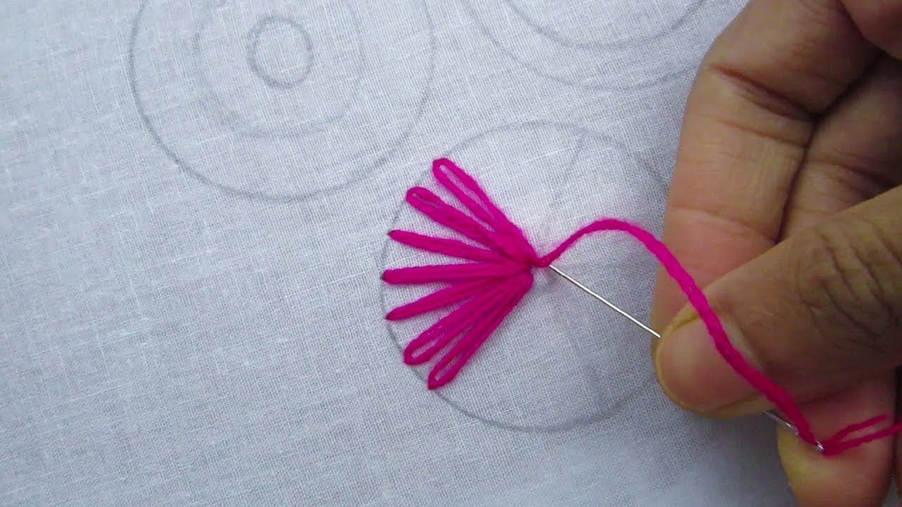 Hand Embroidery, 3 Different Flower Embroidery, Flower Stitch
