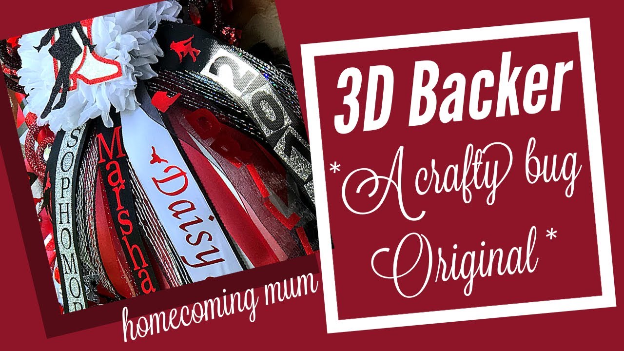 NEW 3D effect for Homecoming mum; DIY HOMECOMING MUMS #hcoopercraftybugoriginal #homecomingmums