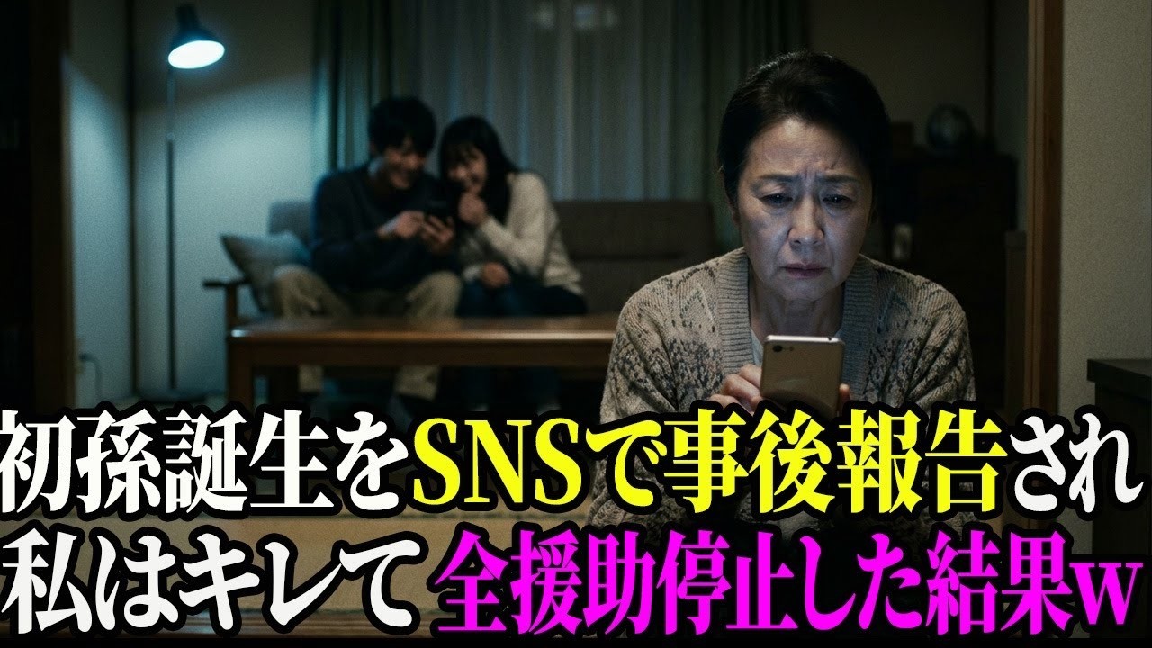 義母のSNSで初孫の誕生を知った私…息子夫婦「ごめん、報告忘れてたわw」私は仕送り、援助を全停止→永久に無視した結果wｗ