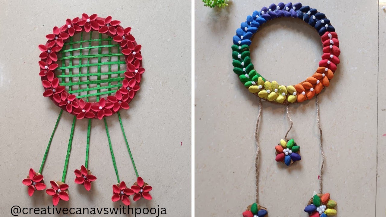 Easy Colourful Wall Hanging Crafts using Pistashells|DIY Best Out Of Waste|Home Decoration ideas#diy