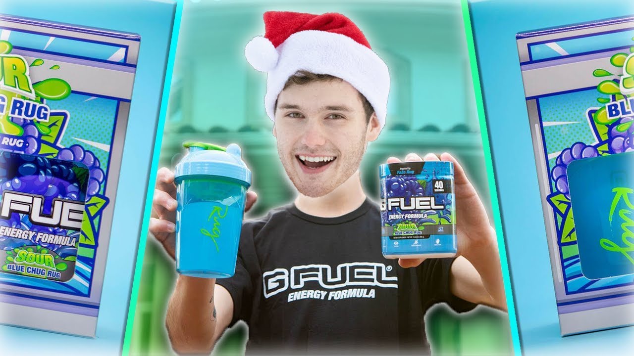 NEW GFUEL FLAVOR REVIEW!! | Sour Blue Chug Rug UNBOXING!!
