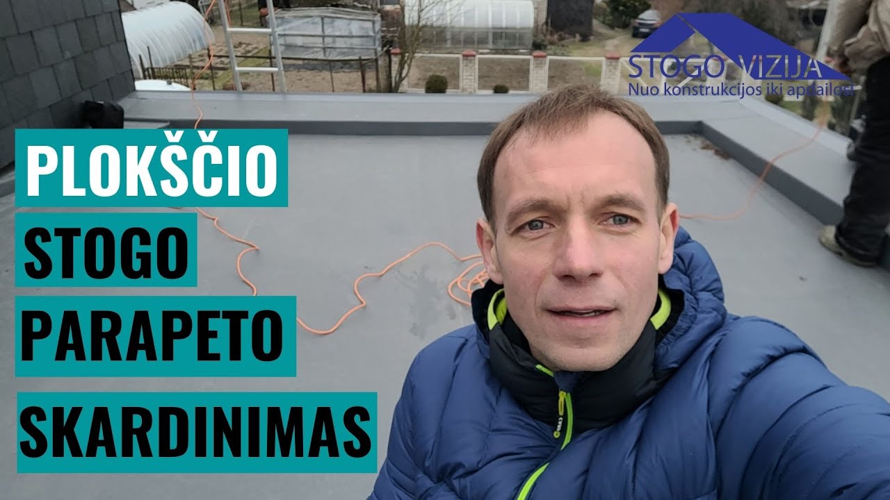 Plokščio stogo parapeto skardinimas