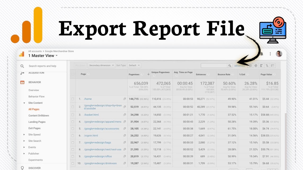 How to Export Google Analytics Data (Data Format)