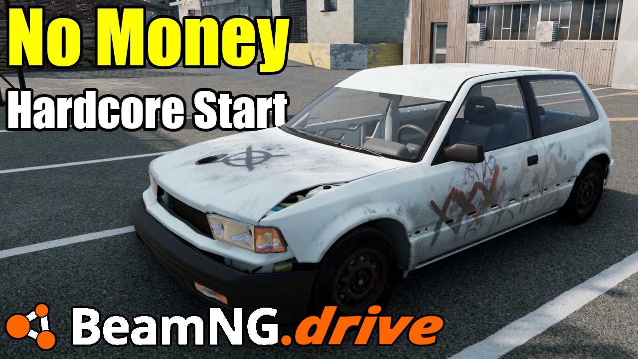 Starting With $0 - Hardcore Series ep1 | BeamNG RLS Career Overhaul Mod