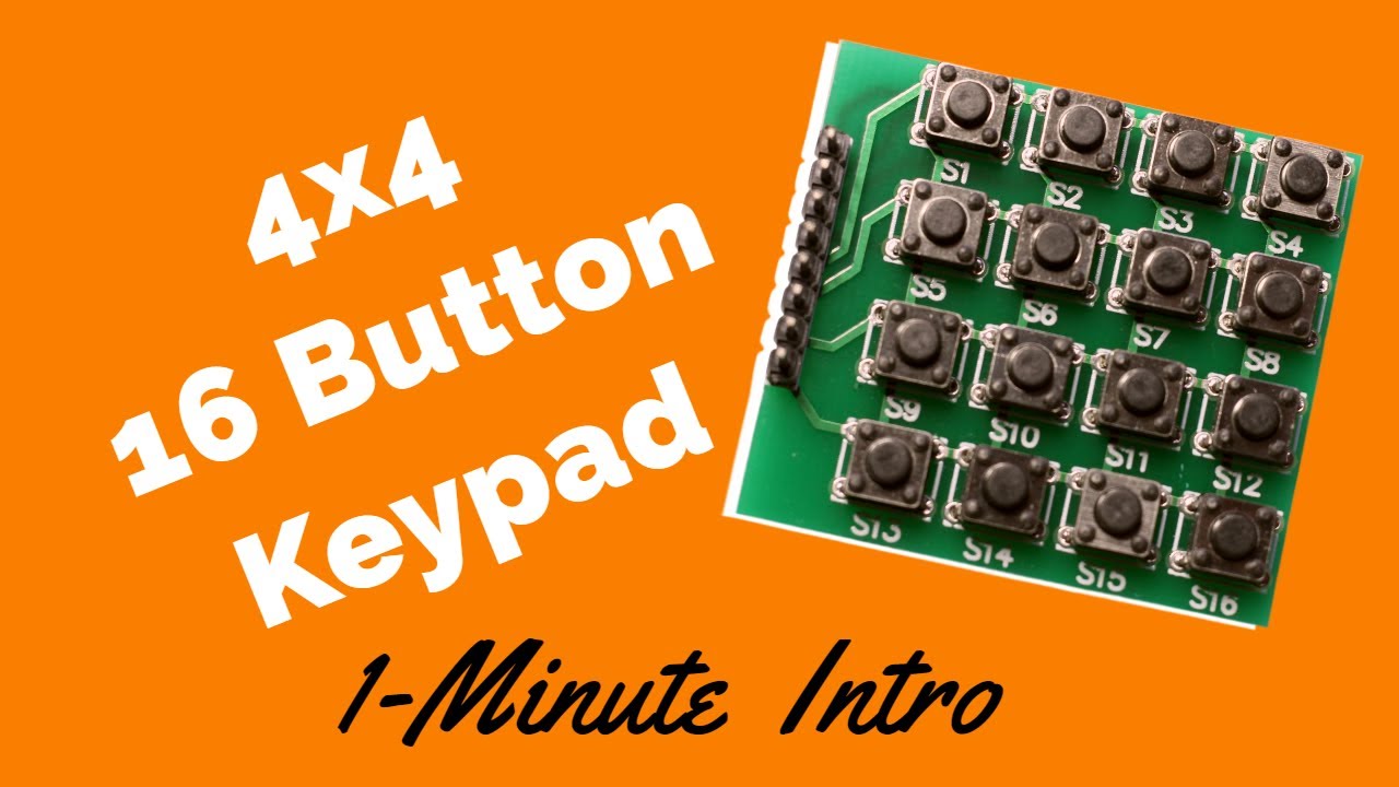 1-Minute Product Intro: 4x4 16 Button Matrix Keypad for Arduino and More!