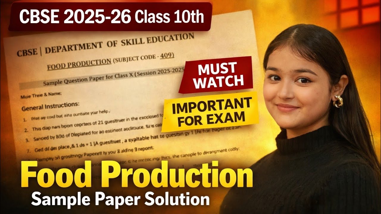 class 10 Food Production *SAMPLE QUESTION PAPER*  | Detailed Solution | Board Exam  2025-26 |