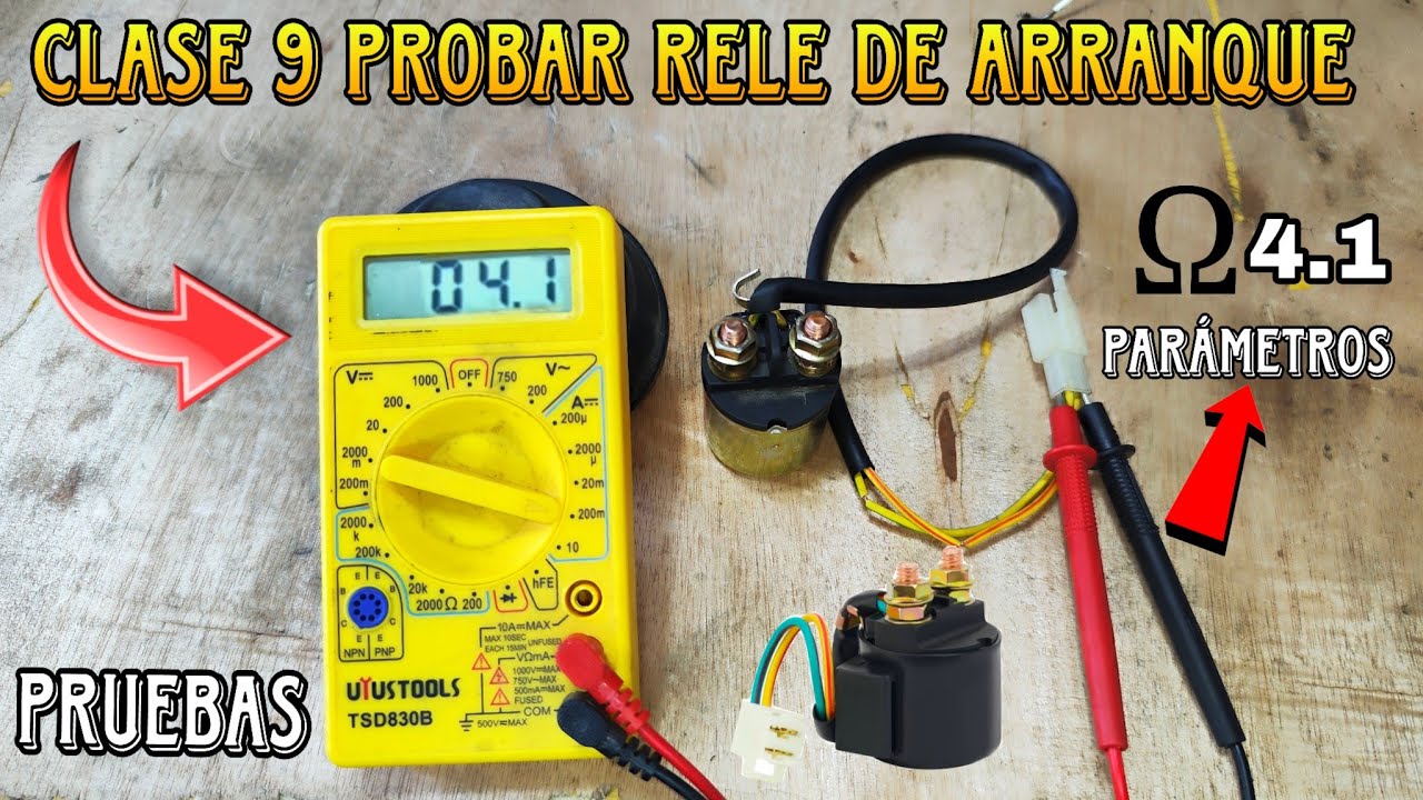 COMO PROBAR RELAY DE ARRANQUE DE MOTO  SI SIRVE O NO ? PRUEBAS CON MULT&Iacute;METRO ( FACIL Y R&Aacute;PIDO) 🧑&zwj;🔧