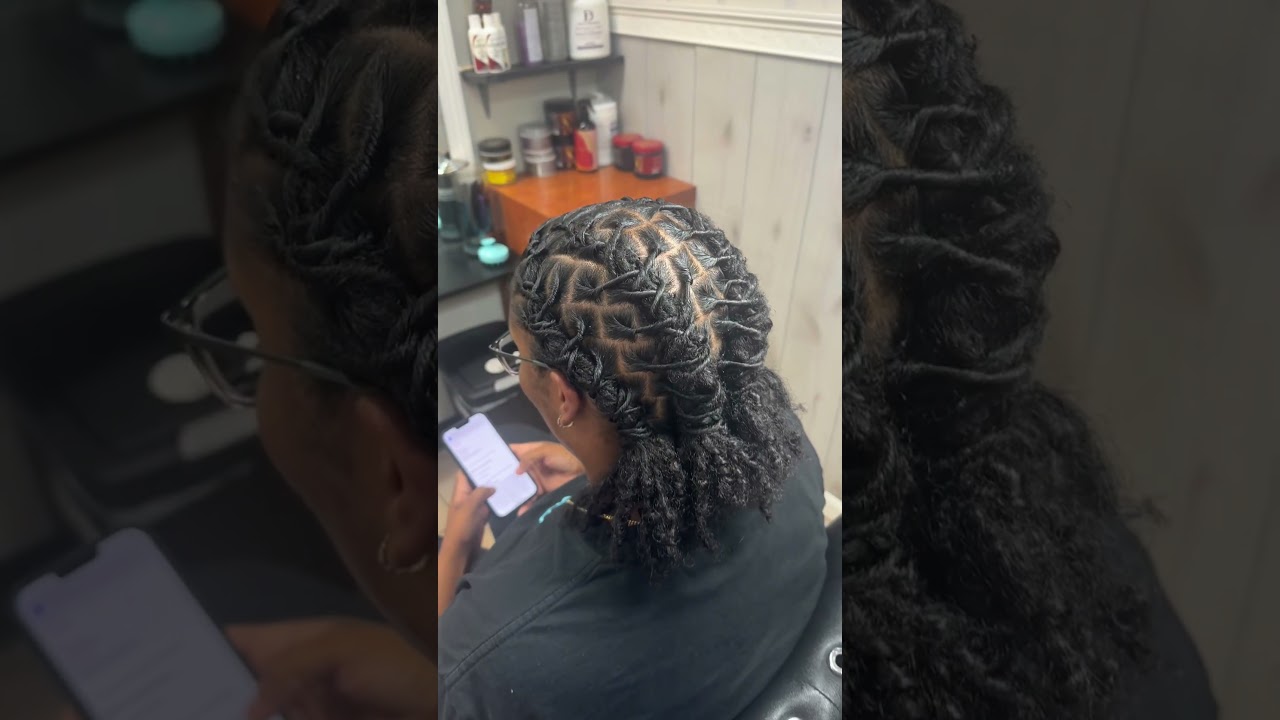 I started my clients locs in June and they&rsquo;re making great progress!✨ #locs #starterlocs #locstyles