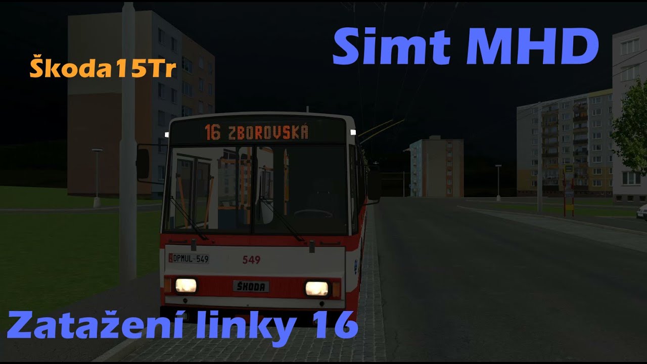 Simt MHD 16 Zatažení do vozovny Koprasy Škoda 15Tr