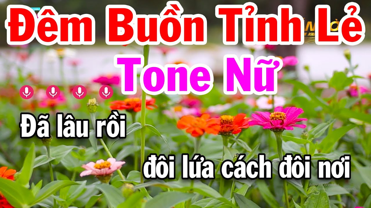 Đêm Buồn Tỉnh Lẻ Karaoke Tone Nữ Nhạc Vàng 2025 Tuấn Cò