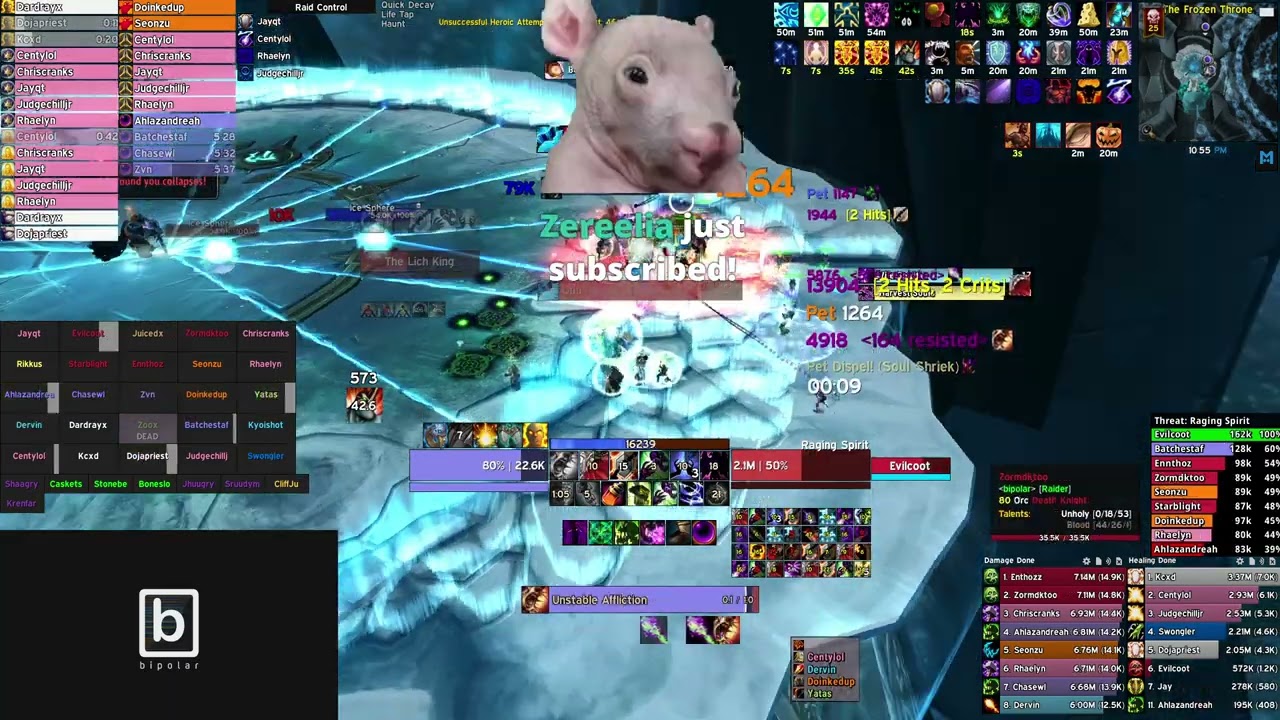 Affliction Warlock vs Heroic Lich King | Wrath of the Lich King Classic